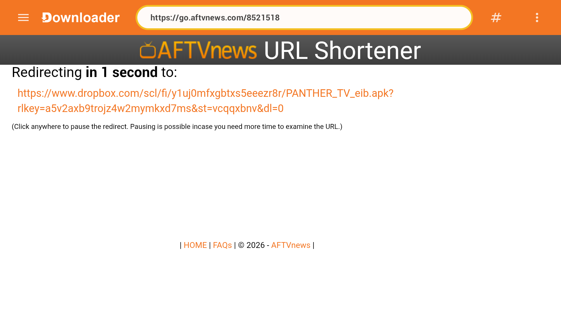 Ekran Downloadera tokom preuzimanja datoteke.