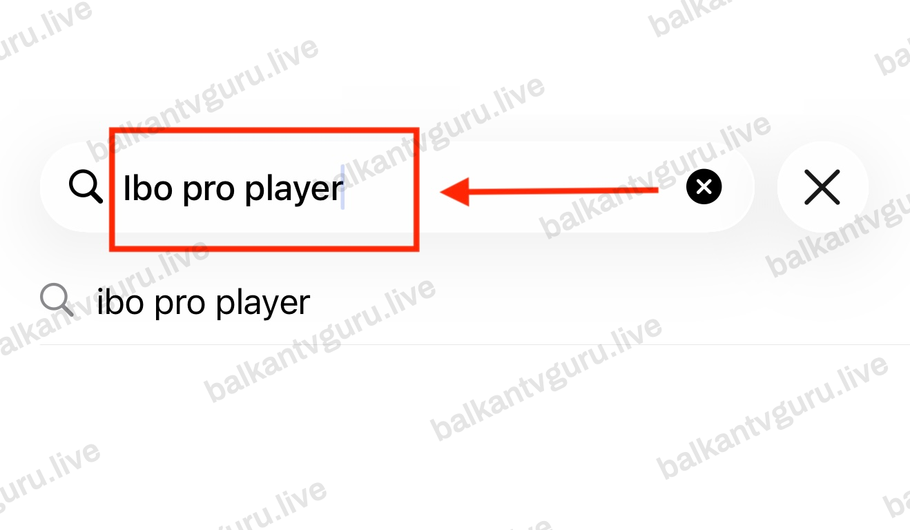 Polje za pretragu u App Storeu sa ukucanim imenom plejera i prijedlogom ispod polja.