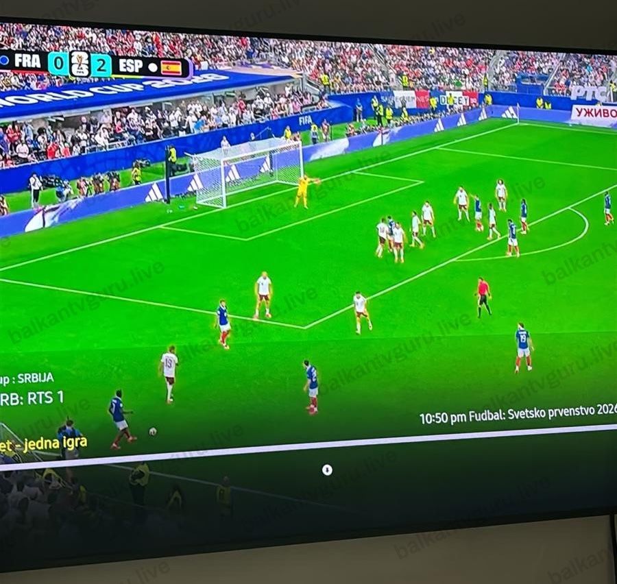 Program se emituje preko cijelog ekrana televizora.